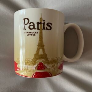 Starbucks Paris Mug - Cream and Red Design